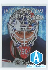 2020-21 Skybox Metal Universe Intimidation Nation #IN-22 Elvis Merzlikins